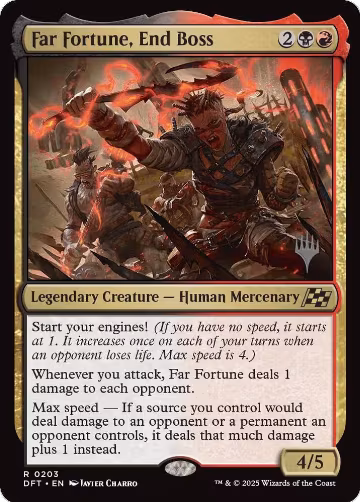 Far Fortune, End Boss (203), Promo Pack: Aetherdrift — Magic card price
