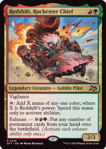 Redshift, Rocketeer Chief (218), Promo Pack: Aetherdrift — Magic card price