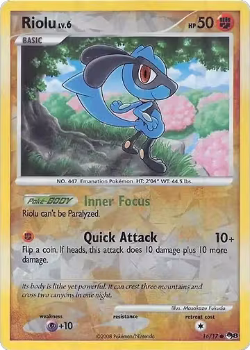 Riolu (Cracked Ice Holo) (016/017), Miscellaneous Cards & Products — Pokémon card price