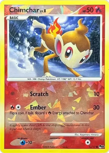 Chimchar (Cracked Ice Holo) (012/017), POP Series 8 — Pokémon card price