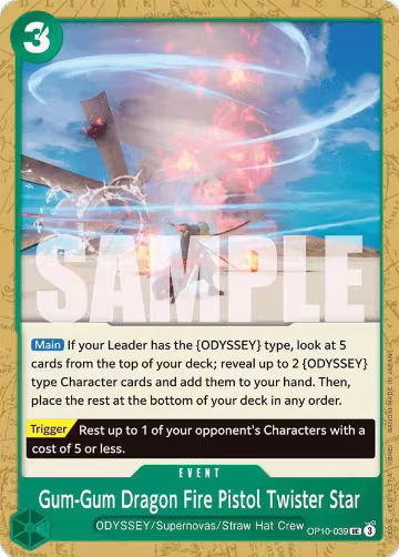 Gum-Gum Dragon Fire Pistol Twister Star (OP10-039), Royal Blood — One Piece card price