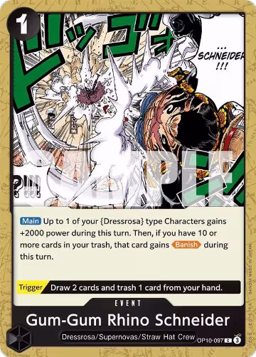 Gum-Gum Rhino Schneider (OP10-097), Royal Blood — One Piece card price