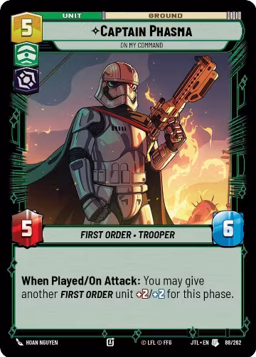 Captain Phasma - On My Command (088/262), Jump to Lightspeed — Star Wars card price