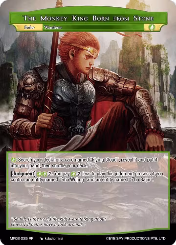 The Monkey King Born From Stone // Great Sky Sage, Sun Wukong (MP02-025 JR), Masterpiece Collection 02 "Fates Reunited!" — Force of Will card price