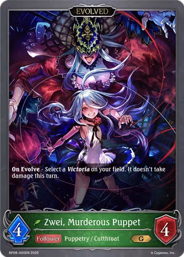 Zwei, Murderous Puppet (Evolved) (BP08-005EN), Alterchaotica — Shadowverse card price