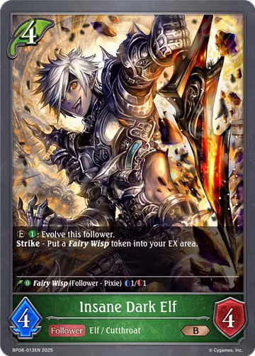 Insane Dark Elf (BP08-013EN), Alterchaotica — Shadowverse card price