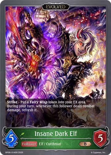 Insane Dark Elf (Evolved) (BP08-014EN), Alterchaotica — Shadowverse card price