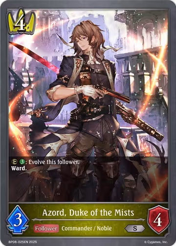 Azord, Duke of the Mists (BP08-025EN), Alterchaotica — Shadowverse card price