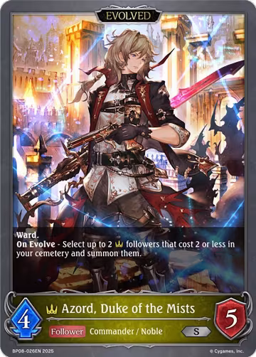 Azord, Duke of the Mists (Evolved) (BP08-026EN), Alterchaotica — Shadowverse card price