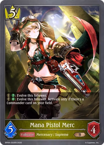 Mana Pistol Merc (BP08-032EN), Alterchaotica — Shadowverse card price