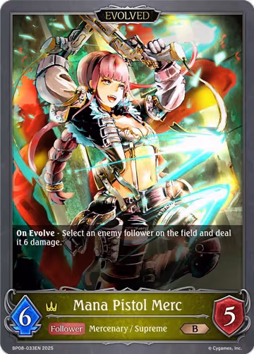 Mana Pistol Merc (Evolved) (BP08-033EN), Alterchaotica — Shadowverse card price
