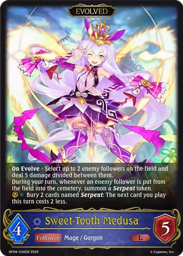 Sweet-Tooth Medusa (Evolved) (BP08-036EN), Alterchaotica — Shadowverse card price