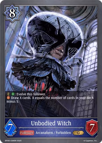 Unbodied Witch (BP08-038EN), Alterchaotica — Shadowverse card price