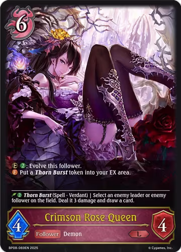 Crimson Rose Queen (BP08-069EN), Alterchaotica — Shadowverse card price