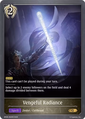 Vengeful Radiance (BP08-092EN), Alterchaotica — Shadowverse card price