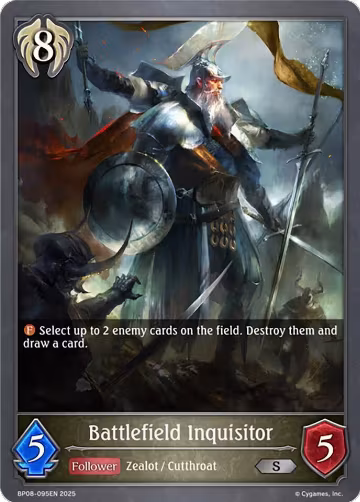 Battlefield Inquisitor (BP08-095EN), Alterchaotica — Shadowverse card price