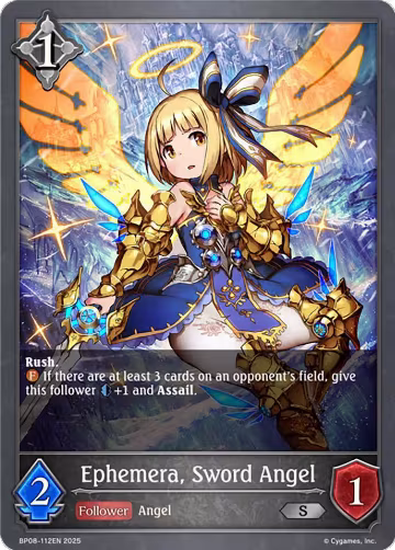 Ephemera, Sword Angel (BP08-112EN), Alterchaotica — Shadowverse card price