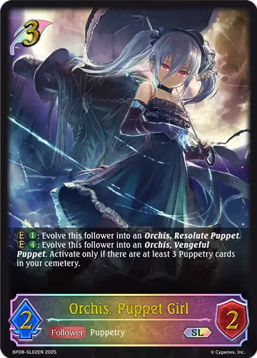 Orchis, Puppet Girl (SL) (BP08-SL02EN), Alterchaotica — Shadowverse card price