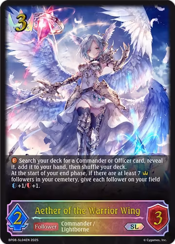 Aether of the Warrior Wing (SL) (BP08-SL04EN), Alterchaotica — Shadowverse card price