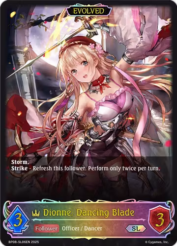 Dionne, Dancing Blade (Evolved) (SL) (BP08-SL06EN), Alterchaotica — Shadowverse card price