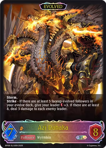 Azi Dahaka (Evolved) (SL) (BP08-SL12EN), Alterchaotica — Shadowverse card price