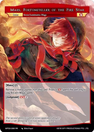 Mars, Fortuneteller of the Fire Star // Mars, Dark Commander of Fire (MP02-088 JR), Masterpiece Collection 02 "Fates Reunited!" — Force of Will card price