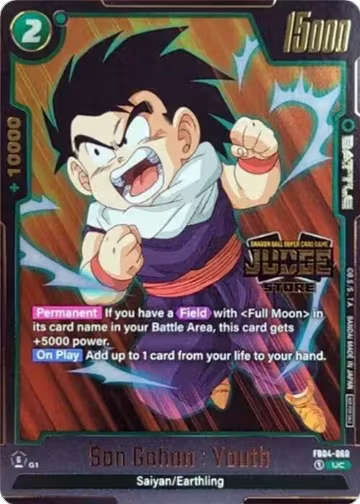 Son Gohan : Youth (Judge Pack (Store Judge) 03) (FB04-060), Tournament and Championship Promos — DB Fusion card price