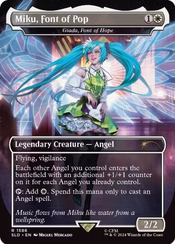 Miku, Font of Pop - Giada, Font of Hope (1586), Secret Lair Drop Series — Magic card price