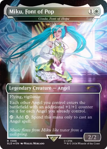 Miku, Font of Pop - Giada, Font of Hope (Rainbow Foil) (1586), Secret Lair Drop Series — Magic card price
