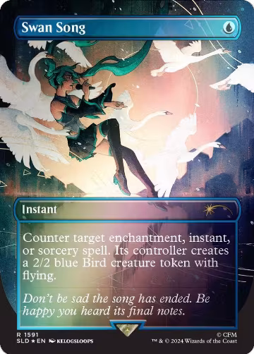 Swan Song (1591) (Rainbow Foil) (1591), Secret Lair Drop Series — Magic card price