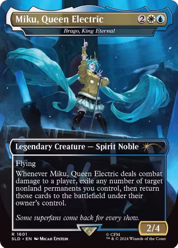Miku, Queen Electric - Brago, King Eternal (1601), Secret Lair Drop Series — Magic card price