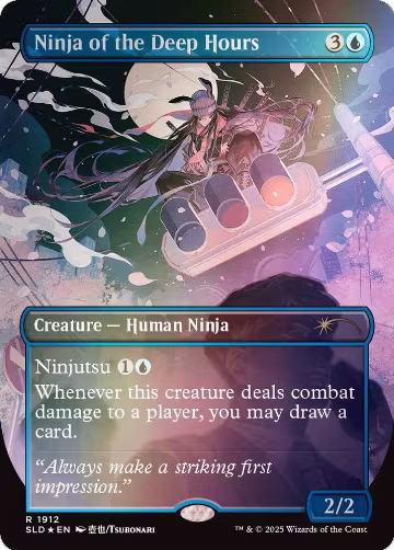 Ninja of the Deep Hours (Rainbow Foil) (1912), Secret Lair Drop Series — Magic card price