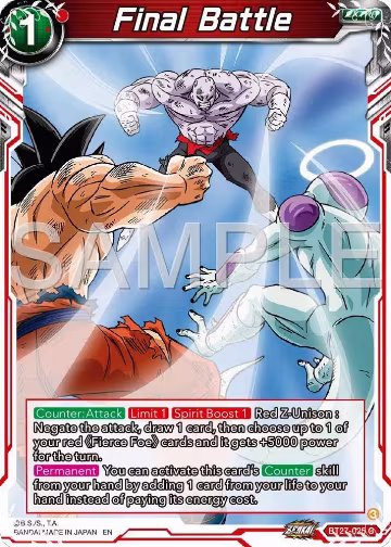 Final Battle (BT27-025), History of Z — DB Super card price
