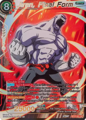 Jiren, Final Form (BT27-021), History of Z — DB Super card price