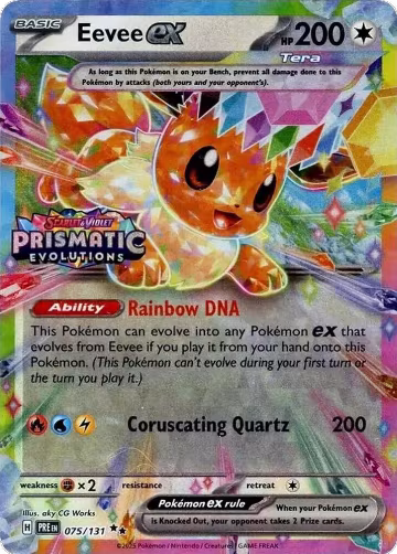 Eevee ex - 075/131 (Prismatic Evolutions Stamp) (075/131), Miscellaneous Cards & Products — Pokémon card price