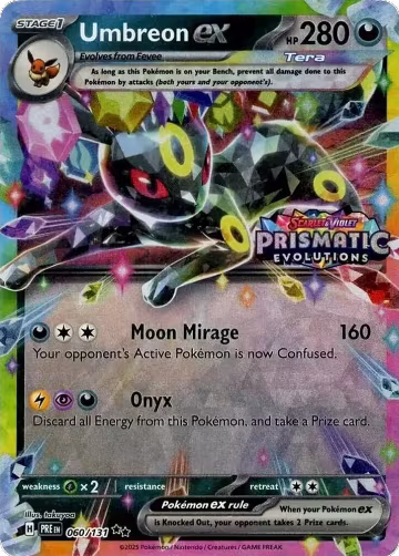 Umbreon ex - 060/131 (Prismatic Evolutions Stamp) (060/131), Miscellaneous Cards & Products — Pokémon card price