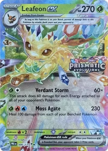 Leafeon ex - 006/131 (Prismatic Evolutions Stamp) (006/131), Miscellaneous Cards & Products — Pokémon card price