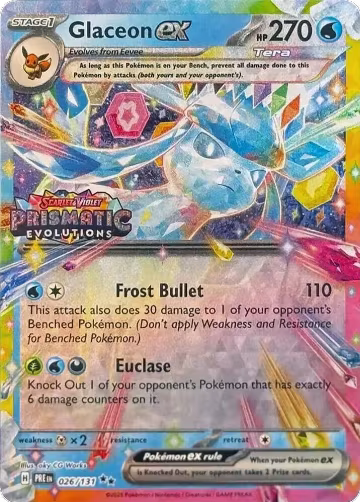 Glaceon ex - 026/131 (Prismatic Evolutions Stamp) (026/131), Miscellaneous Cards & Products — Pokémon card price