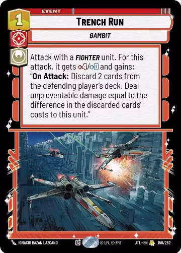 Trench Run (156/262), Jump to Lightspeed — Star Wars card price