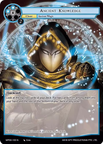 Ancient Knowledge (MP02-100 N), Masterpiece Collection 02 "Fates Reunited!" — Force of Will card price