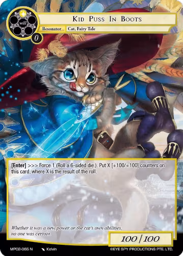 Kid Puss In Boots (MP02-065 N), Masterpiece Collection 02 "Fates Reunited!" — Force of Will card price