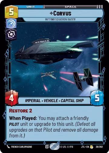 Corvus - Inferno Squadron Raider (038/262), Jump to Lightspeed — Star Wars card price