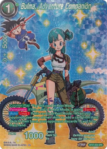 Bulma, Adventure Companion (SPR) (BT27-054), History of Z — DB Super card price