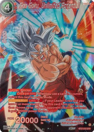 Son Goku, Unlimited Potential (SPR) (BT27-019), History of Z — DB Super card price