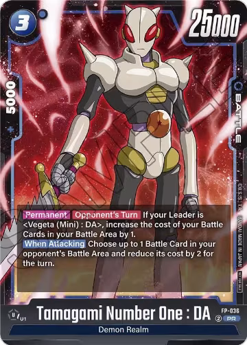 Tamagami Number One : DA (FP-036), Tournament and Championship Promos — DB Fusion card price