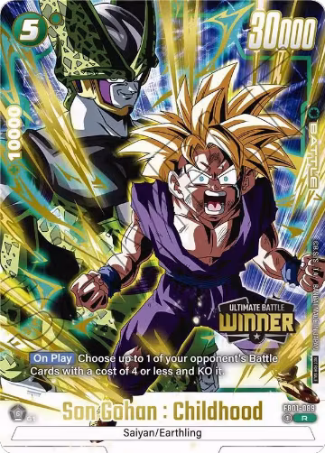 Son Gohan : Childhood - FB01-089 (Ultimate Battle Winner) (FB01-089), Tournament and Championship Promos — DB Fusion card price