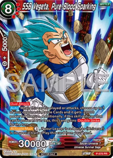 SSB Vegeta, Pure-Blood Sparking (Deluxe Pack 2025 Vol.1) (P-575), Promotion Cards — DB Super card price