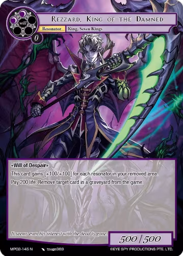 Rezzard, King of the Damned (MP02-145 N), Masterpiece Collection 02 "Fates Reunited!" — Force of Will card price