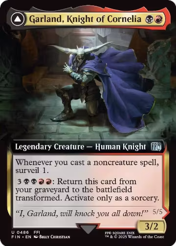 Garland, Knight of Cornelia (Extended Art) (486), FINAL FANTASY — Magic card price