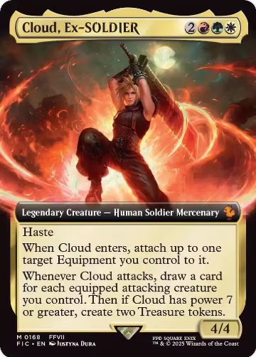 Cloud, Ex-SOLDIER (Extended Art) (168), Commander: FINAL FANTASY — Magic card price